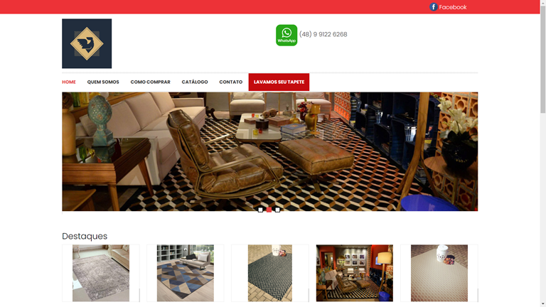 Captura do site Coimbra Tapetes
