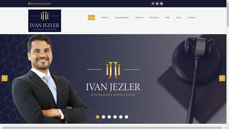 Captura do site Ivan Jezler Advocacia