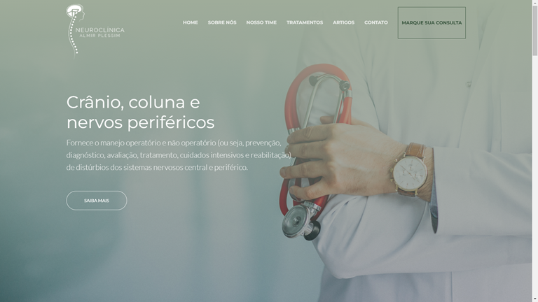 Captura do site Neuroclínica Almir Plessim