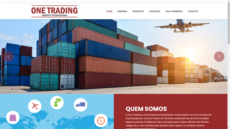 Captura do site One Trading